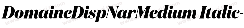 DomaineDispNarMedium Italic字体转换